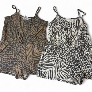 Animal Print Rompers
